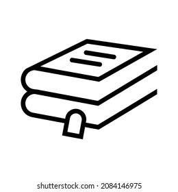 Buchsymbol im trendigen, flachen Stil einzeln auf grauem Hintergrund. Bildungs-Symbol für Ihr Web-Design, Logo, App, UI. Vektorgrafik, EPS10.