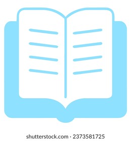 Icono del libro aislado a la moda en estilo plano