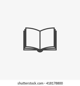 Book Icon in trendy flat style isolated on grey background. Book symbol for your web site design, logo, app, UI. Vector illustration, EPS10.