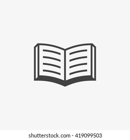 Book Icon in trendy flat style isolated on grey background. Book symbol for your web site design, logo, app, UI. Vector illustration, EPS10.