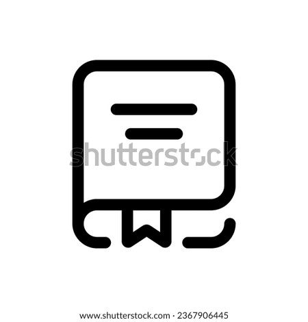 Book icon in trendy flat style isolated on white background. Book silhouette symbol for your website design, logo, app, UI. Vector illustration, EPS10.