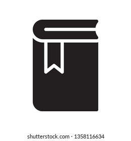 Book icon in trendy glyph style design. Vector graphic illustration. Book icon for website design, logo, and ui. Vector file. EPS 10.