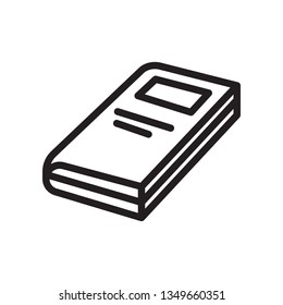 Book icon in trendy outline style design. Vector graphic illustration. Book icon for website design, logo, and ui. Editable vector stroke. Pixel perfect. EPS 10.