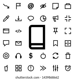 book icon. Universal set of web for website design and development, app development