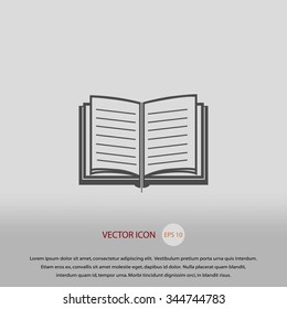 Book icon vector