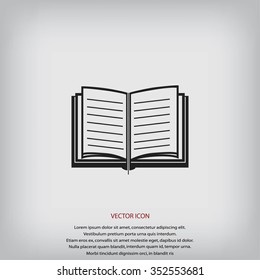 Book icon vector
