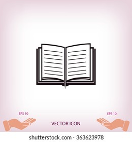 Book icon vector