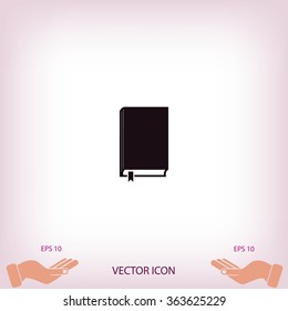 Book icon vector