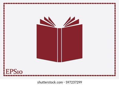 Book icon vector.