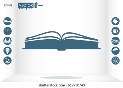 Book icon vector