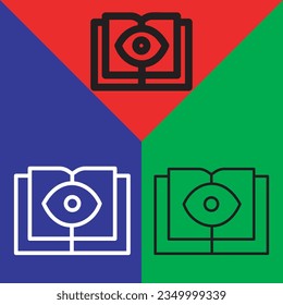 Book Icon. Book vector icon from Artificial Intelligence collection. Outline style Book icon.