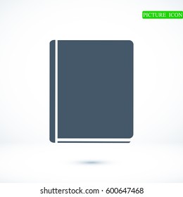 book icon, vector best flat icon, EPS