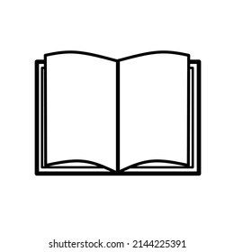 book icon vector with blank paper