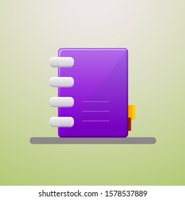 Book icon vector, Blue book cartoon style.