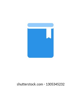 book icon vector blue monochrome color