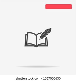 Book icon. Vector concept illustration for design.