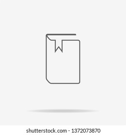 Book icon. Vector concept illustration for design.