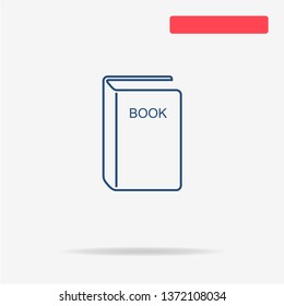 Book icon. Vector concept illustration for design.