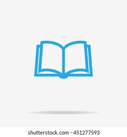 Book icon. Vector concept illustration for design.