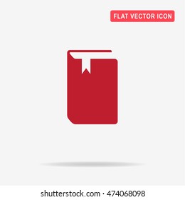 Book icon. Vector concept illustration for design.