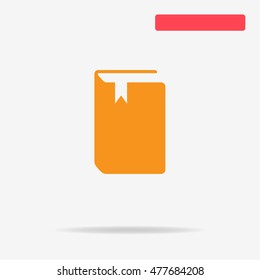 Book icon. Vector concept illustration for design.