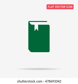 Book icon. Vector concept illustration for design.