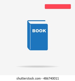 Book icon. Vector concept illustration for design.