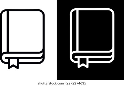 Book Icon vector design black and white