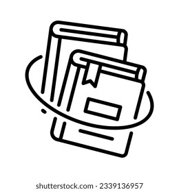 Buchsymbol-Vektordesign im Linienstil
