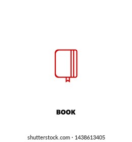 book icon. book vector design. sign design. red color