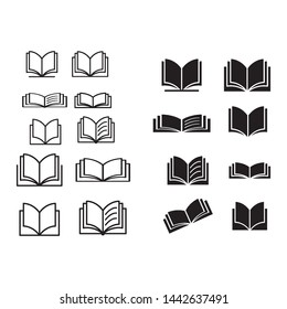 Book Icon Vector Design Template Stock Vector (Royalty Free) 1442637491 ...