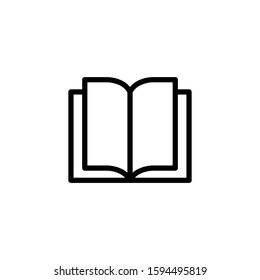 Book icon vector design template, editable stroke