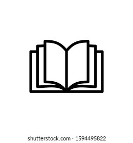 Book icon vector design template, editable stroke