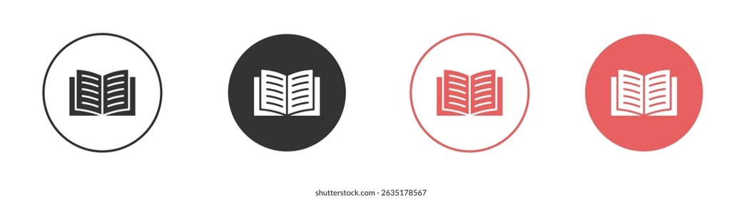 Book icon vector design template simple and clean style