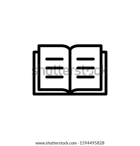 Book icon vector design template, editable stroke