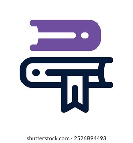 Icono de libro. Icono de Vector de doble tono para su Sitio web, móvil, presentación y diseño de logotipo.