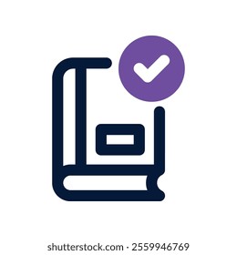 book icon. vector dual tone icon for your website, mobile, presentation, and logo design.