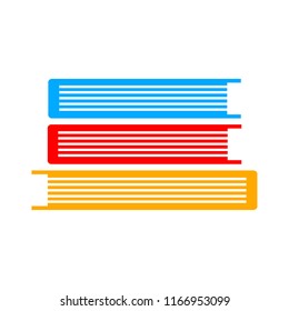 book icon, vector education book - book library, education icon