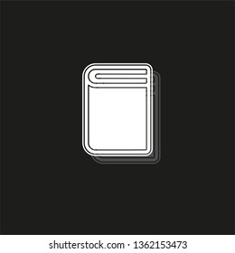 book icon, vector education book - book library, education icon