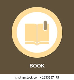 book icon, vector education book - book library, education icon