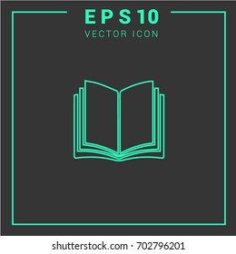 Book icon vector. Education logo.Web design. Graphic icon. Line icon
