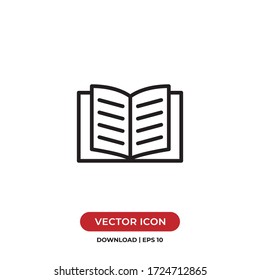 Book icon vector. Education sign