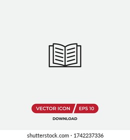 Book icon vector. Education sign