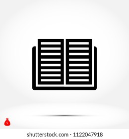Book icon, Vector EPS 10 illustration style