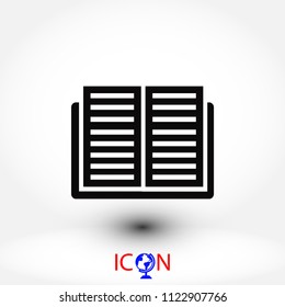 Book icon, Vector EPS 10 illustration style