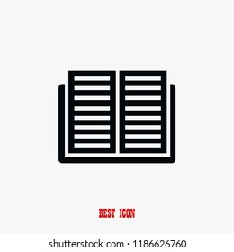 Book icon, Vector EPS 10 illustration style