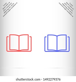 book icon vector eps 10 , Lorem ipsum flat design