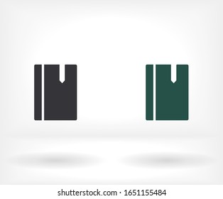 Buchsymbol. Vektorillustration EPS10 . Lorem Ipsum-Flachdesign