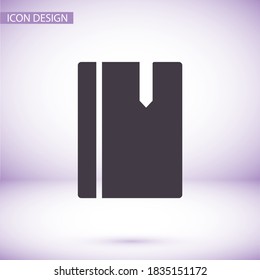 icono del libro. Vector Eps 10. Diseño plano Lorem Ipsum 