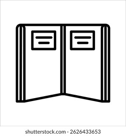 Book icon vector. EPS 10 editable vector